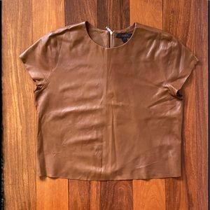 COACH Saddle leather tee shirt top